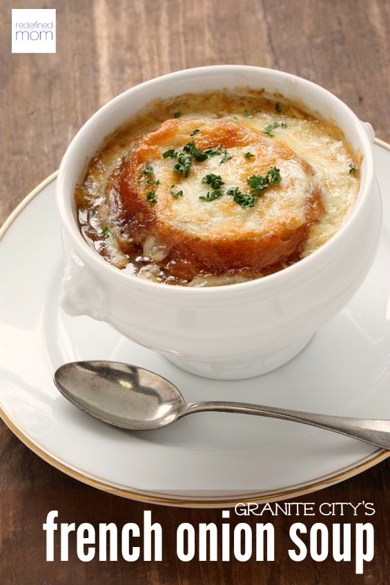 I love French Onion Soup and the best one, in my opinion, is Granite City's French Onion Soup. Here is the copycat recipe that is super easy to make. Never go to the restaurant again!